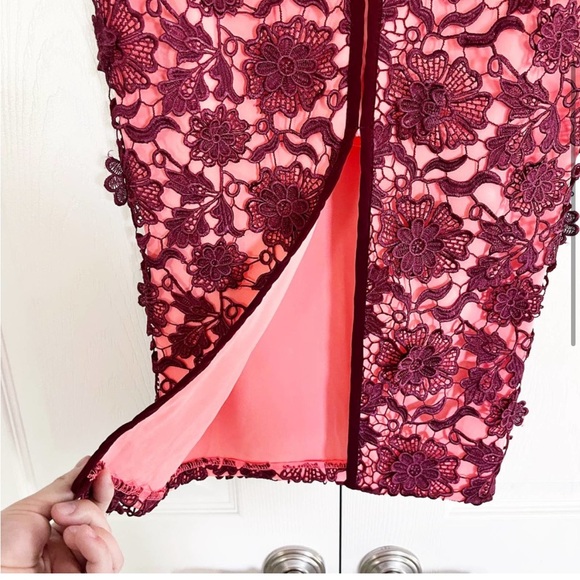 Endless Rose Hampton Lace Overlay Pencil Skirt - Picture 2 of 4